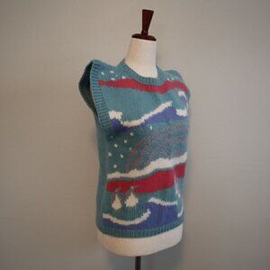 SKYR 1980s Penguins Wool Sweater Vest